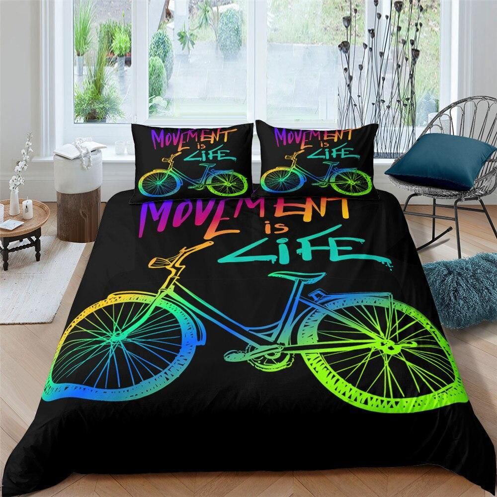 Movement Is Life Bike Bedding Set