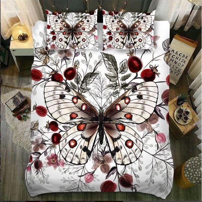 Bufl Red Flowers Bedding Set
