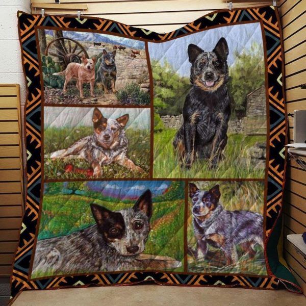 Mp0110 Australian Cattle Dog Green Of Love Quilt Dhc16123060Dd