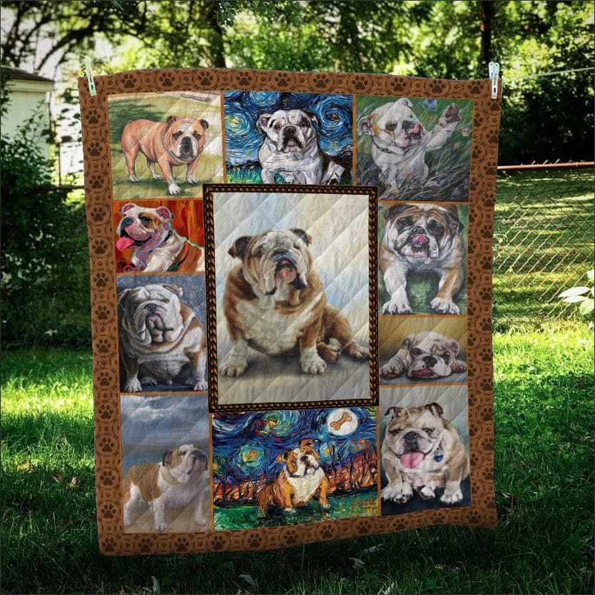 Mp0111 Bulldog My Bull Friend Quilt Dhc16124113Dd