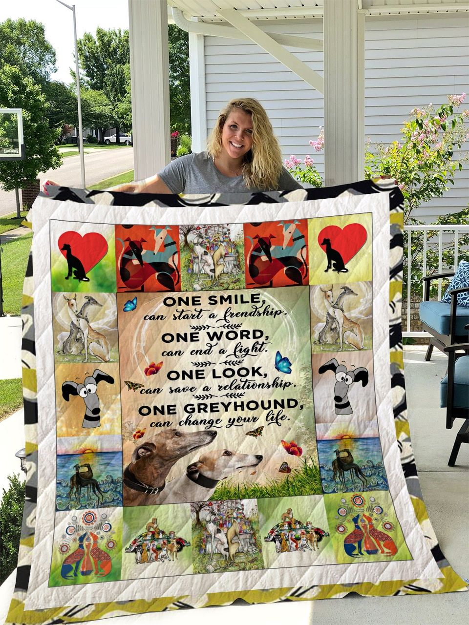 Mp0210 Greyhound Change Your Life Quilt Dhc16123034Dd
