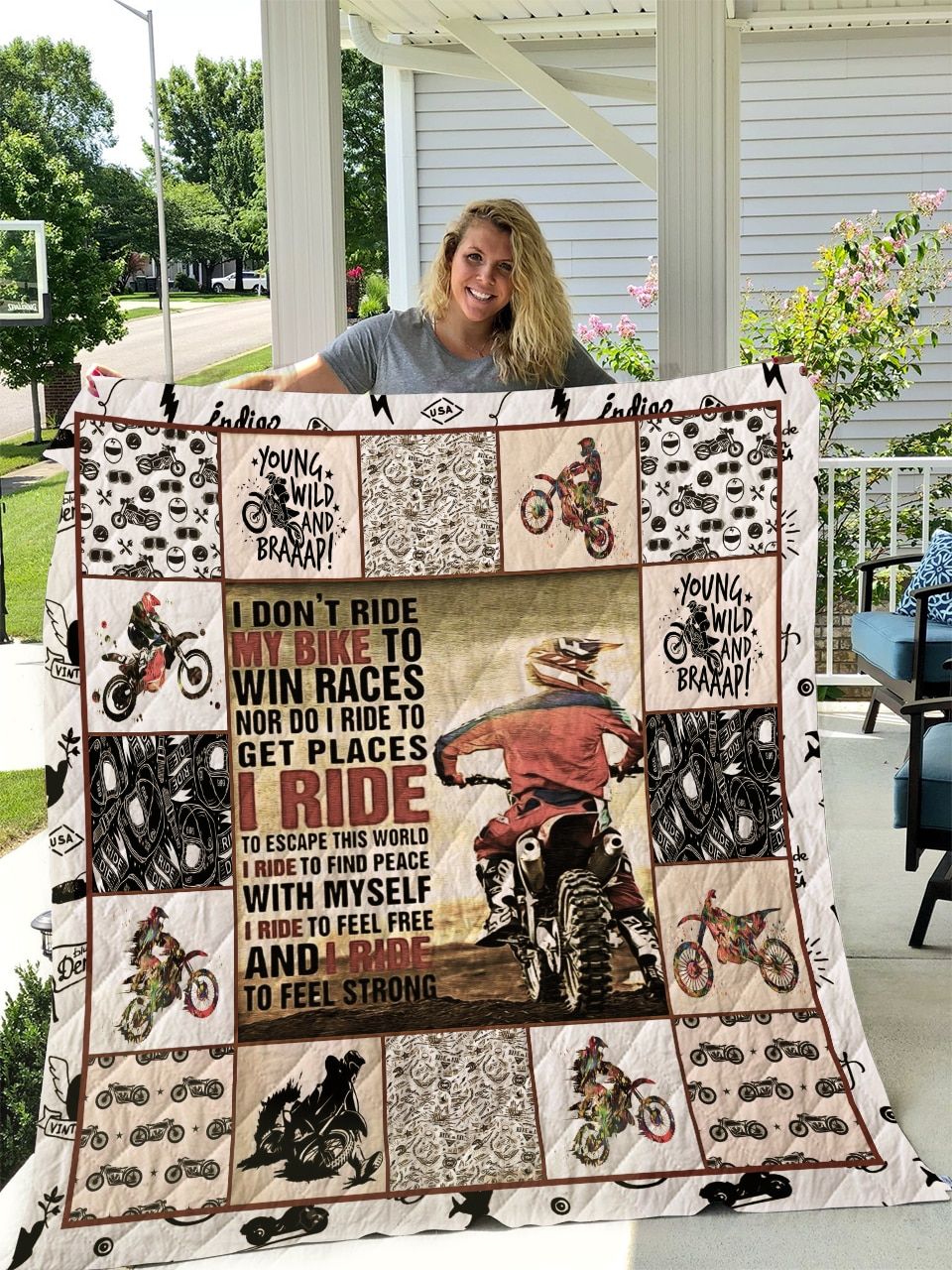 Mp0210 Motorcycle Escape The World Quilt Dhc16123031Dd