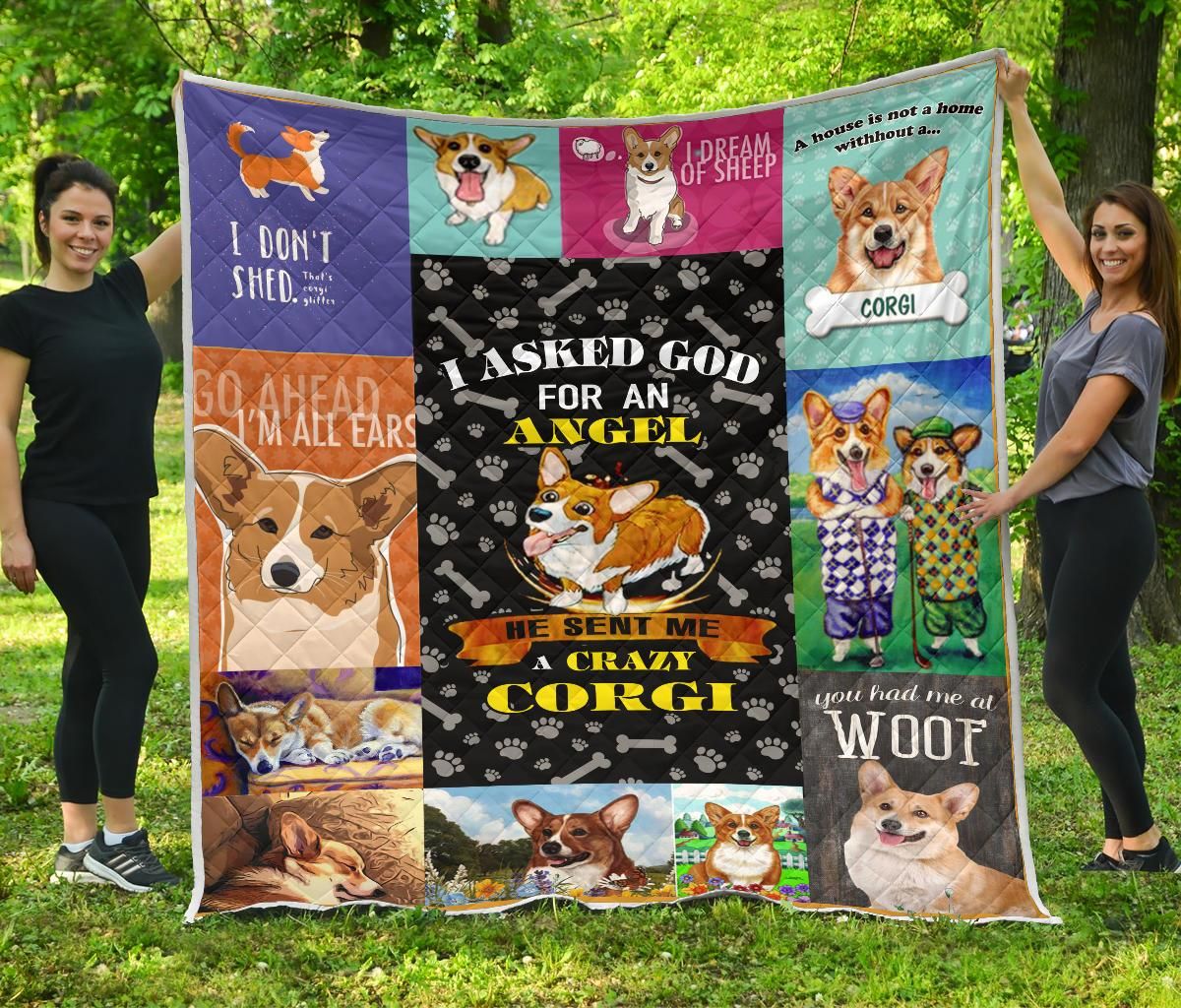 Mp0211 Corgi A Crazy Corgi Quilt Dhc16124078Dd