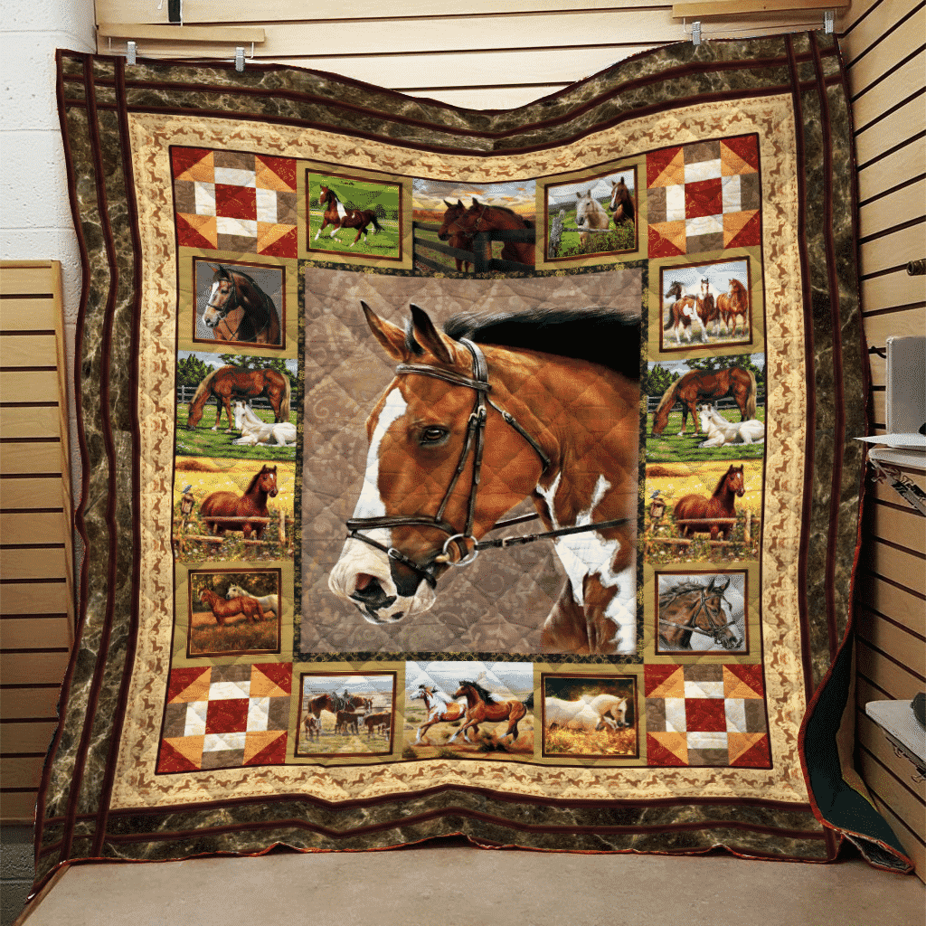 Mp0211 Horse Against The Wind Quilt Dhc16124086Dd