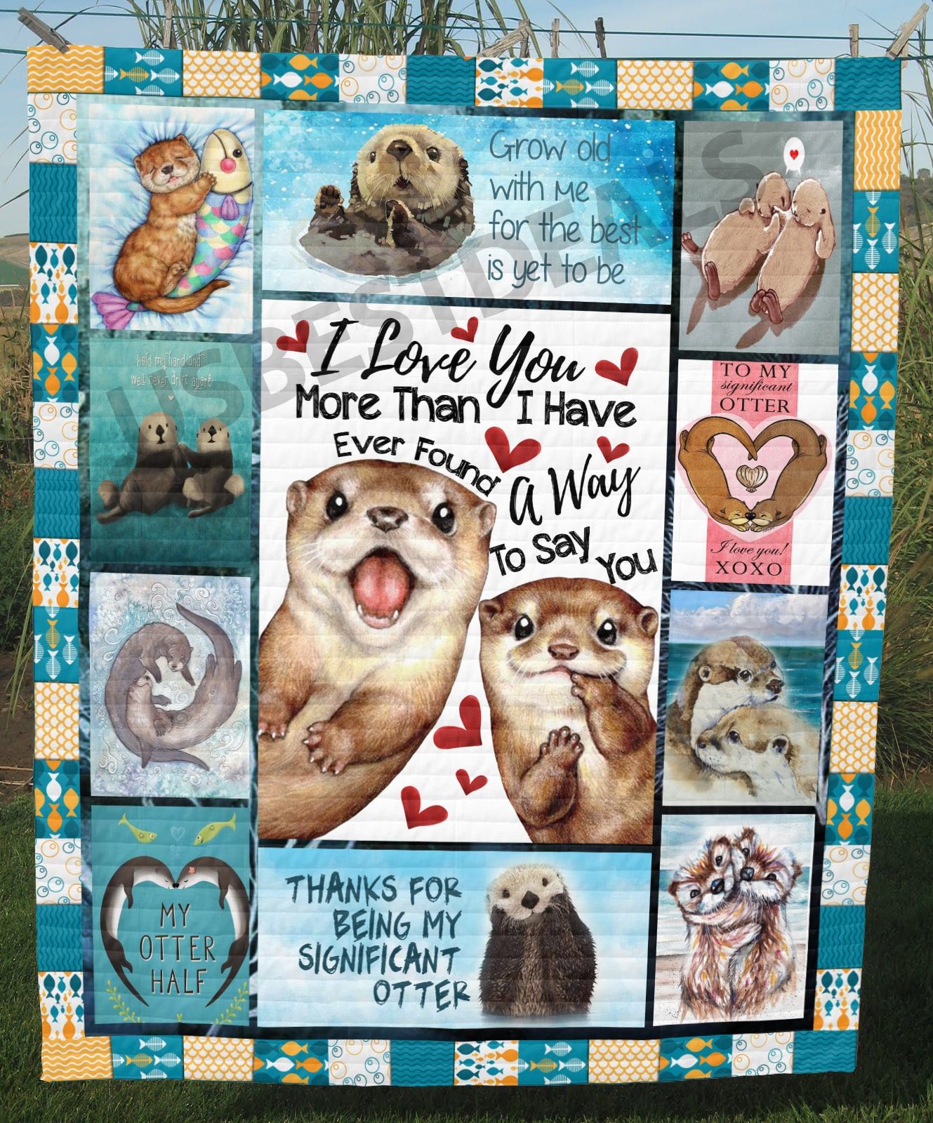 Mp0211 Otter Grow Old With Me Quilt Dhc16124107Dd
