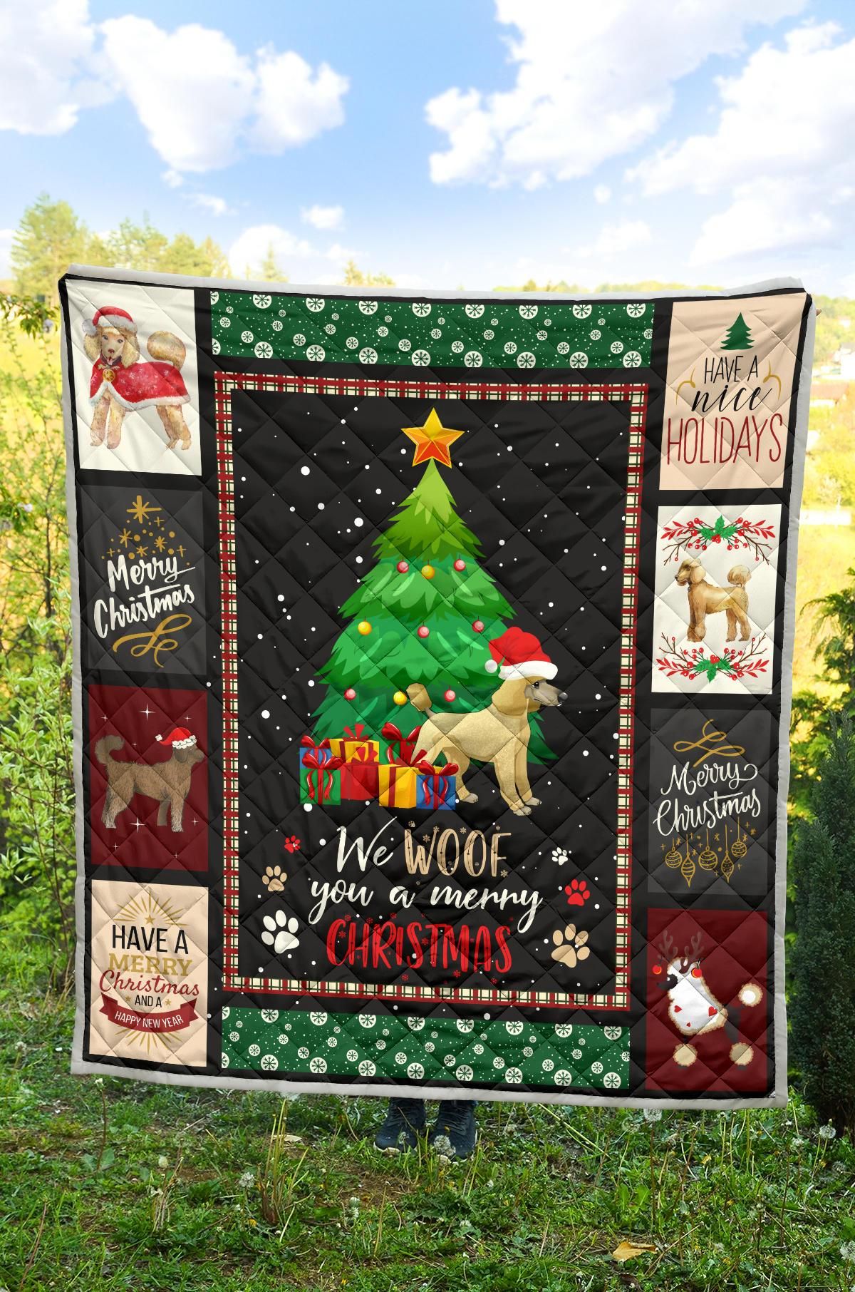 Mp0211 Poodle Poodle Woof Quilt Dhc16124090Dd