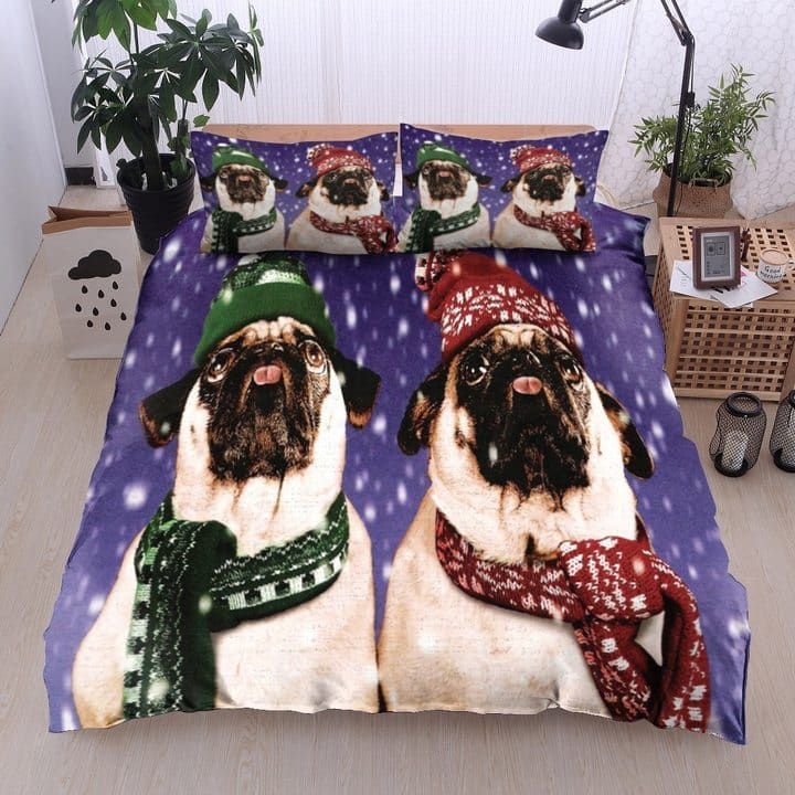 Pug Pug Xmas Bedding Set