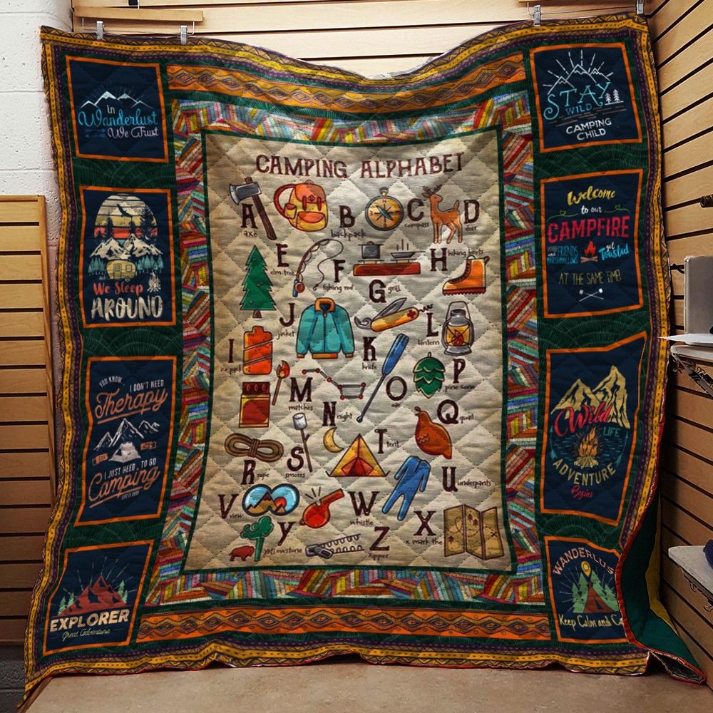 Mp0409 Camping Camping Alphabet Quilt Dhc16124686Dd