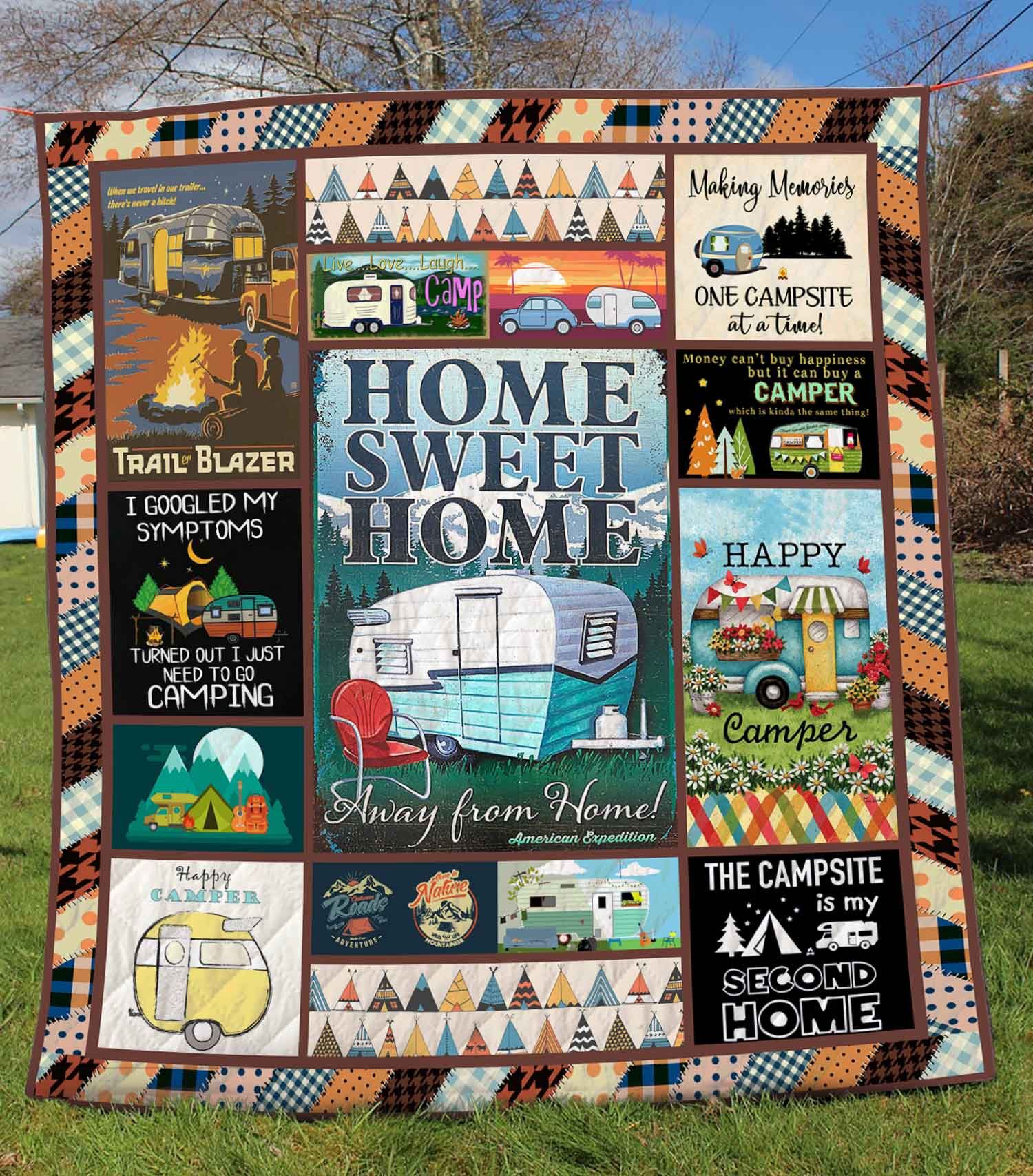 Mp0409 Camping Home Sweet Home Quilt Dhc16124685Dd