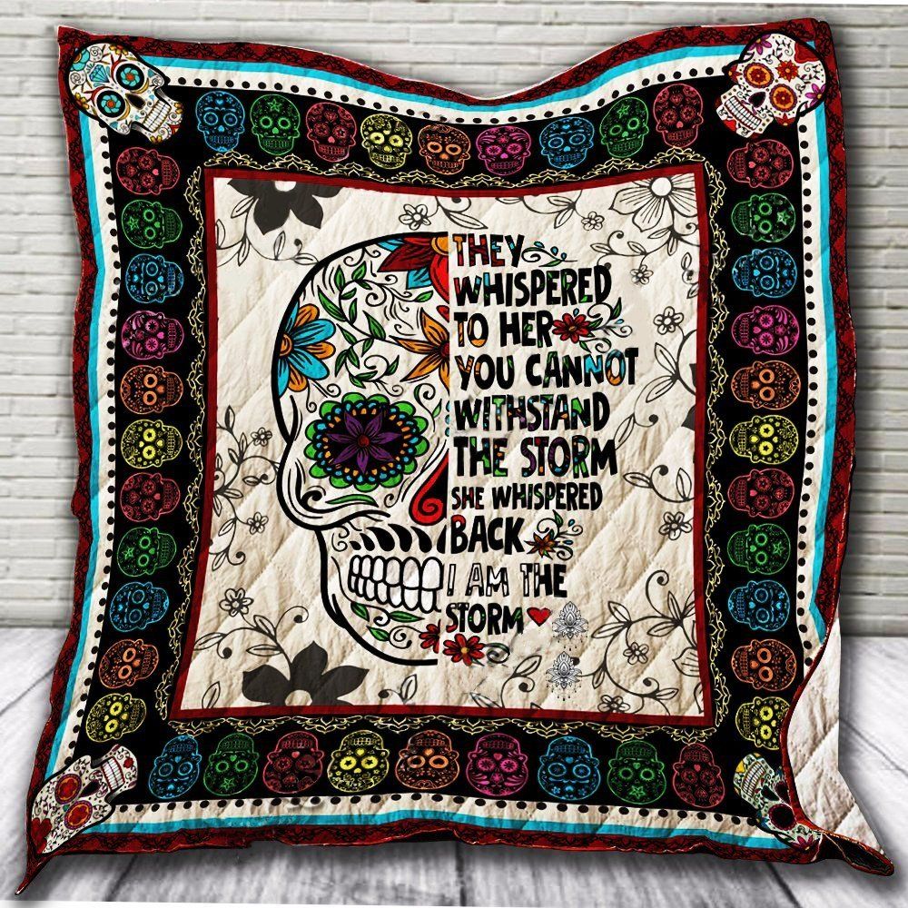 Mp0410 Sugar Skull Come Back Strong Quilt Dhc16122981Dd