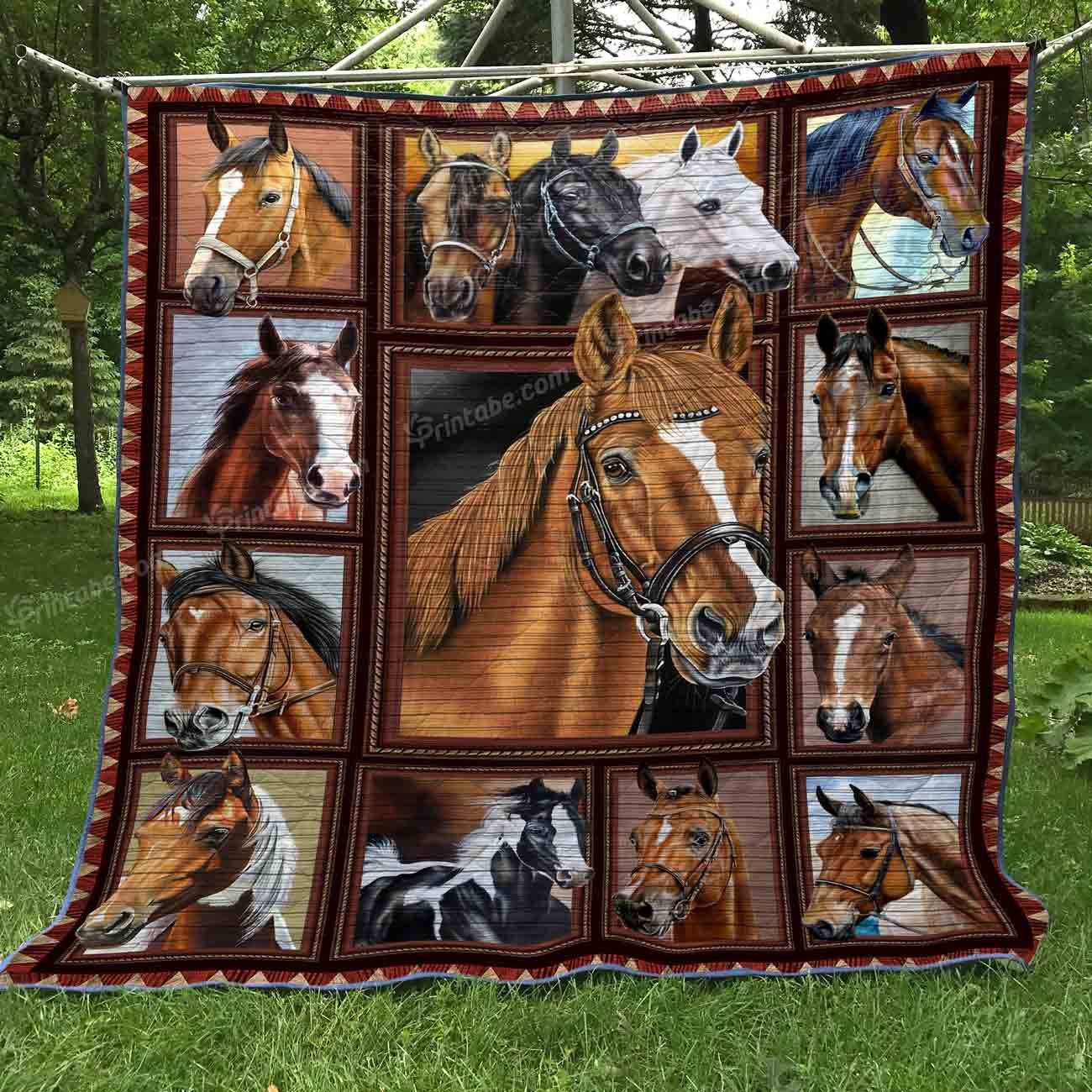 Mp0509 Horse Shine The Light Quilt Dhc16124627Dd