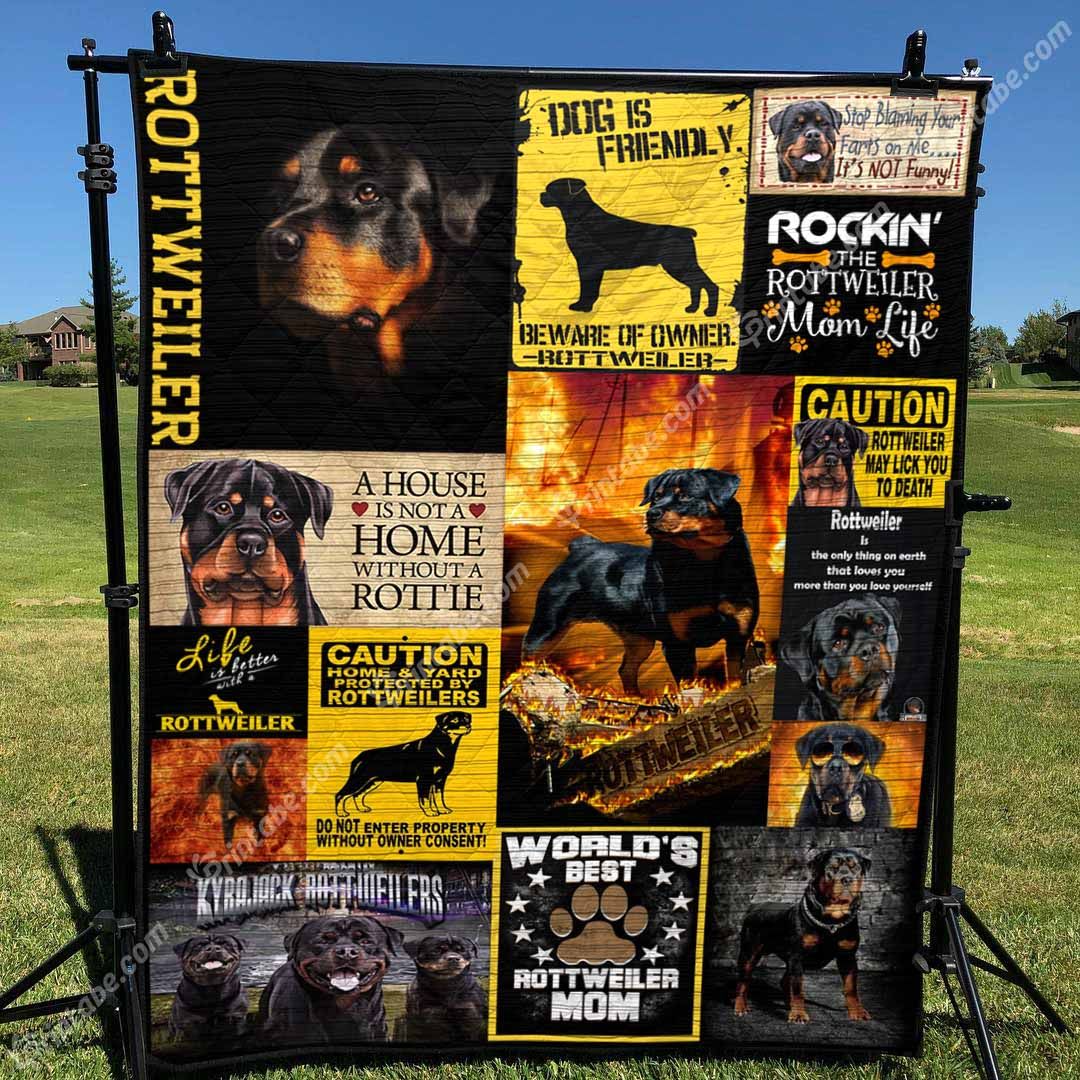 Mp0509 Rottweiler Dog Is Friendly Quilt Dhc16124623Dd