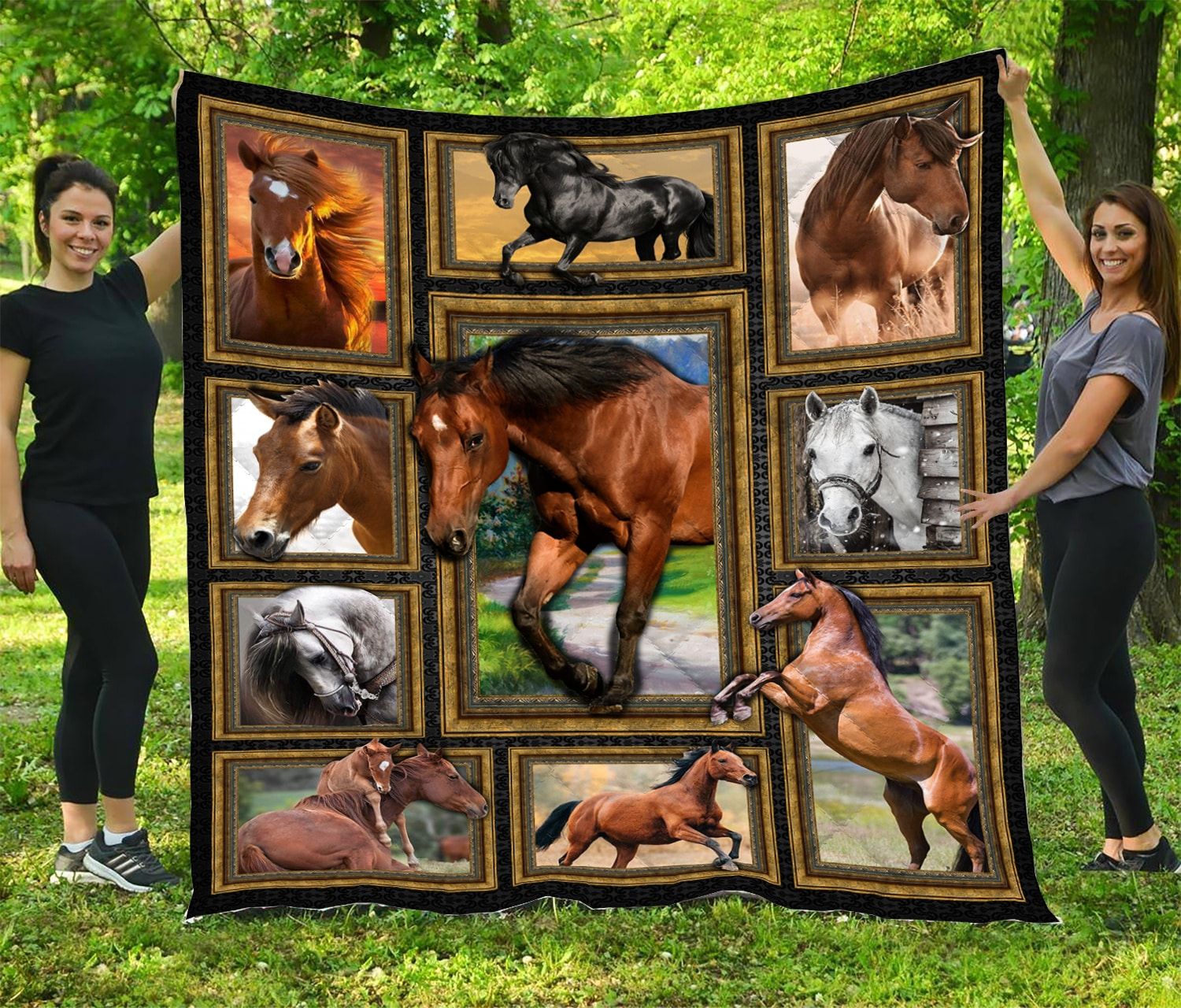 Mp0608 Horse Blue Sky Quilt Dhc16123214Dd