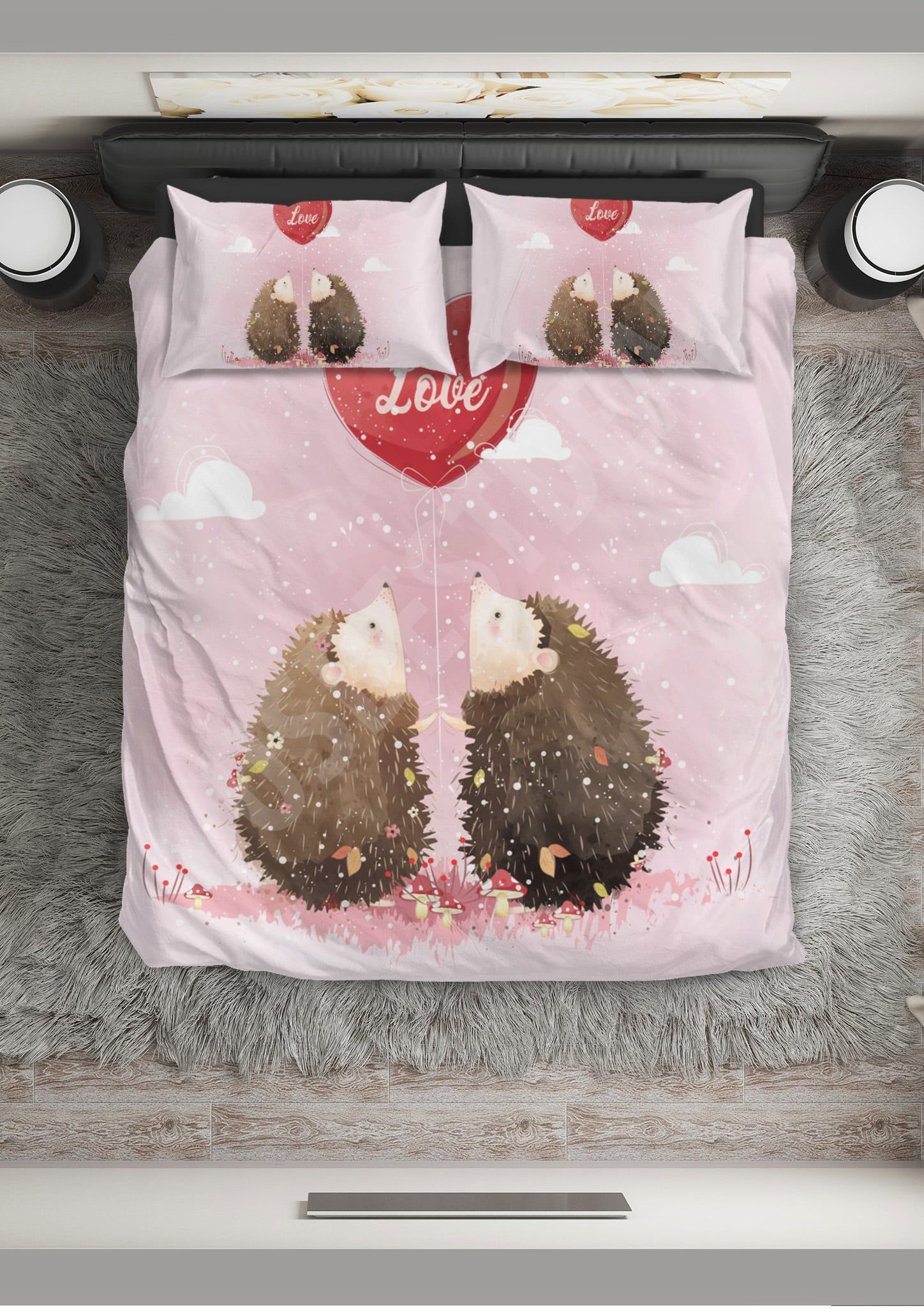 Hedgehog Hedgehog Love Bedding Set