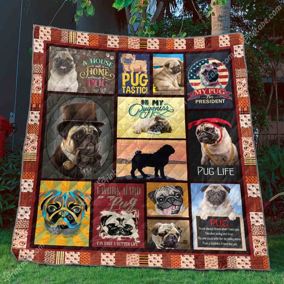 Mp0909 Pug My Pug For President Quilt Dhc16124570Dd