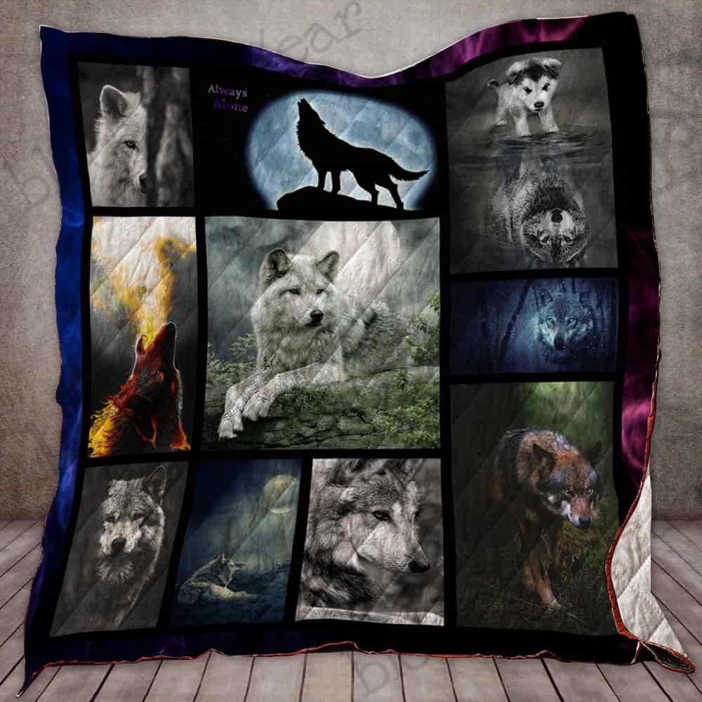 Mp0912 Wolf Always Alone Quilt Dhc16122074Dd