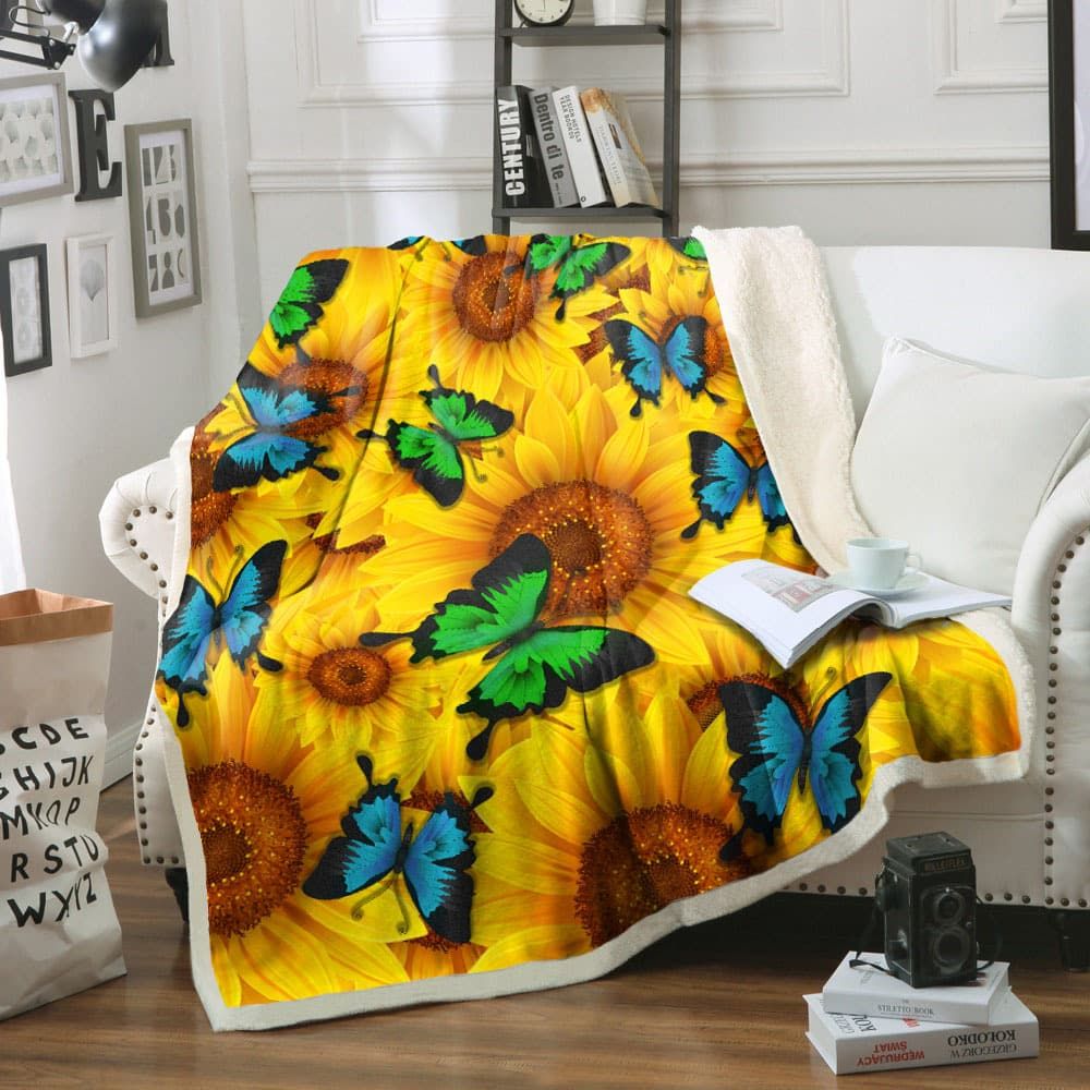 Mp1012 Butterfly Butterfly And Sunflowers Quilt Dhc16122044Dd