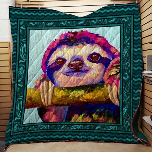 Mp1109 Sloth Sorry Lazy Girl Quilt Dhc16123470Dd