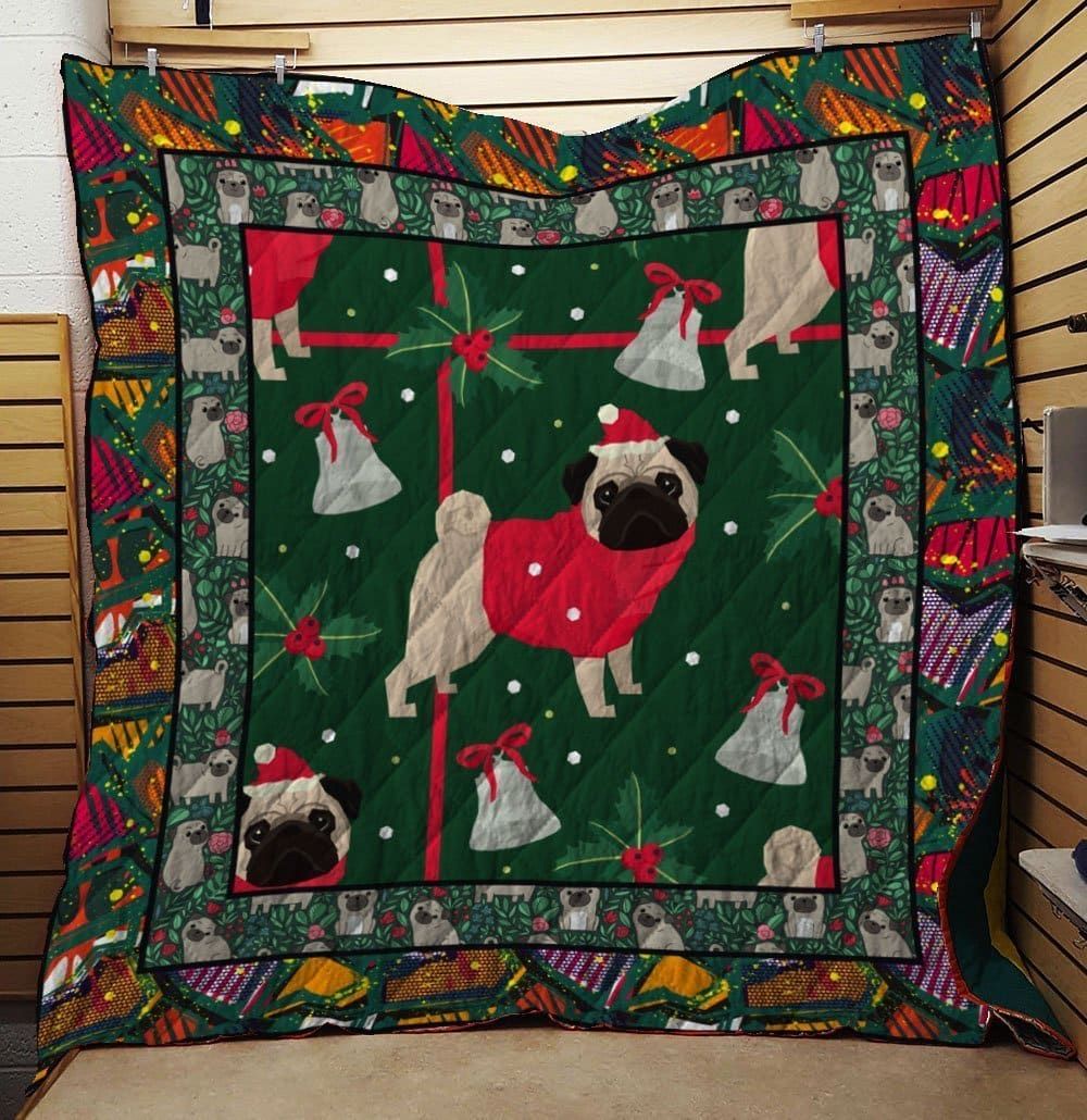 Mp1206 Pug Pug In Xmas Quilt Dhc16124225Dd