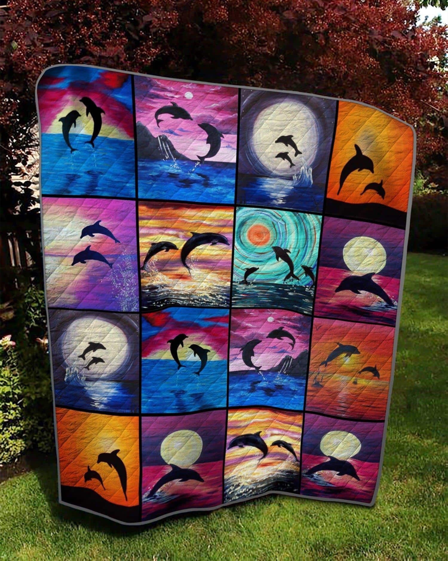 Mp1209 Dolphin Beautiful Dolphin Quilt Dhc16123428Dd