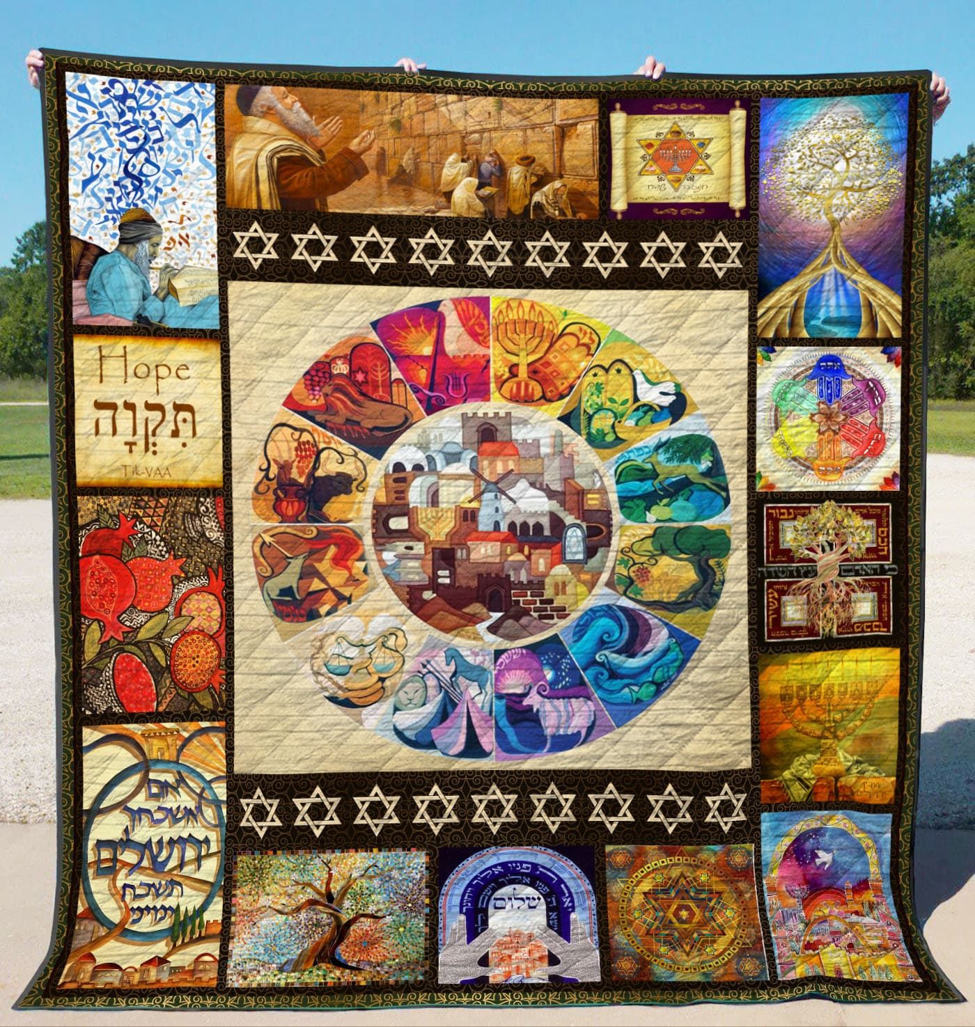 Mp1209 Jewish Hope And Faith Quilt Dhc16123424Dd