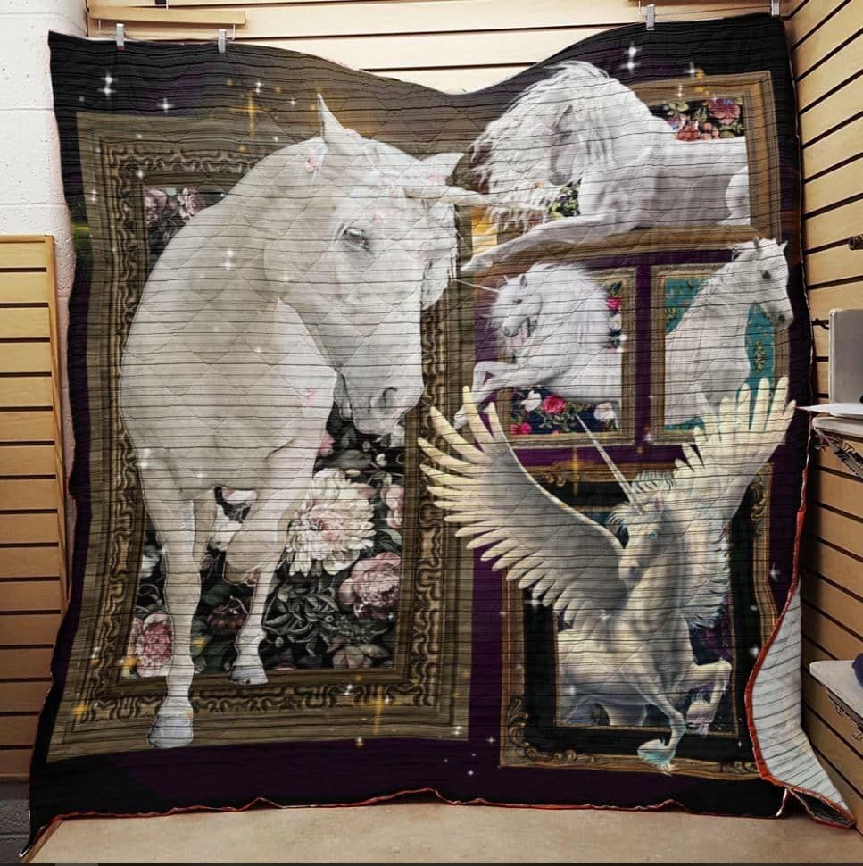 Mp1209 Unicorn White Unicorn Quilt Dhc16123435Dd