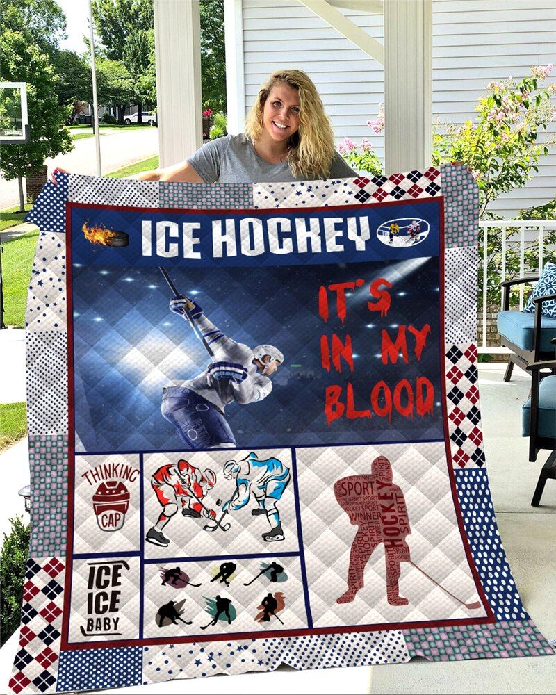 Mp1211 Hockey In My Blood Quilt Dhc16122496Dd