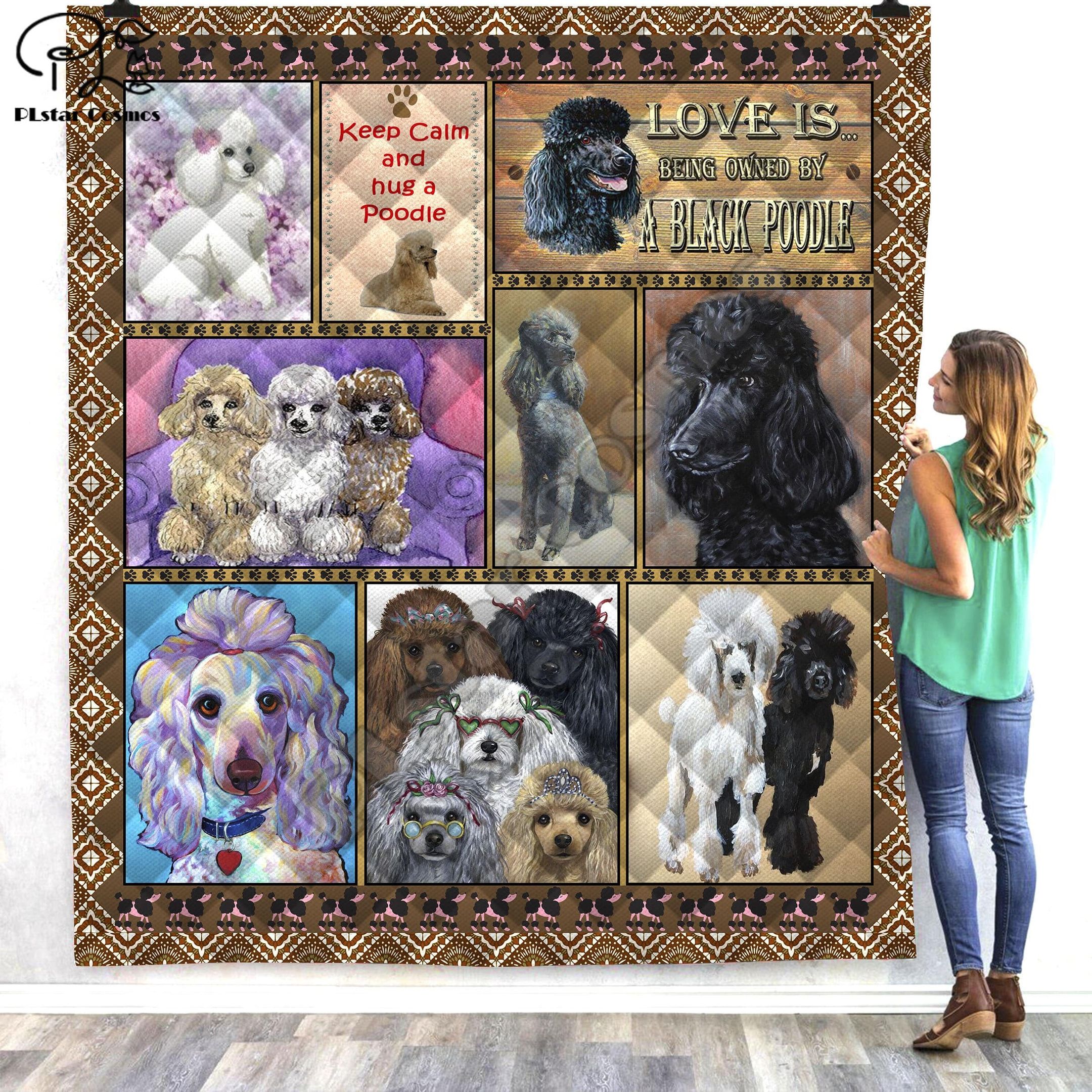 Mp1211 Poodle Hug A Poodle Quilt Dhc16122493Dd
