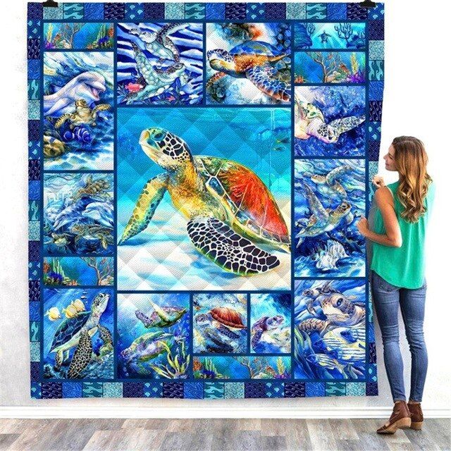 Mp1211 Turtle Wonderful Ocean Quilt Dhc16122492Dd
