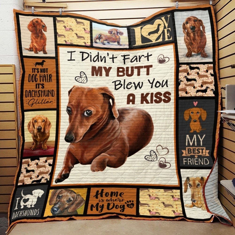 Mp1212 Dachshund I Love Wiggle Butt Quilt Dhc16121971Dd