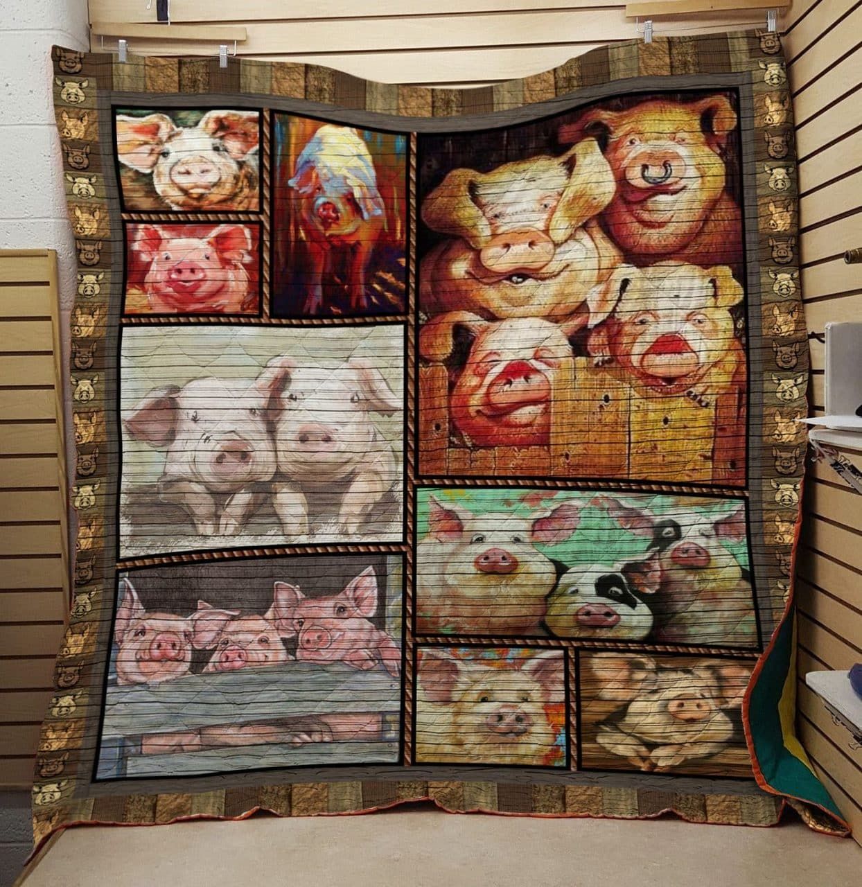 Mp1311 Pig Happy Pigs Quilt Dhc16123989Dd