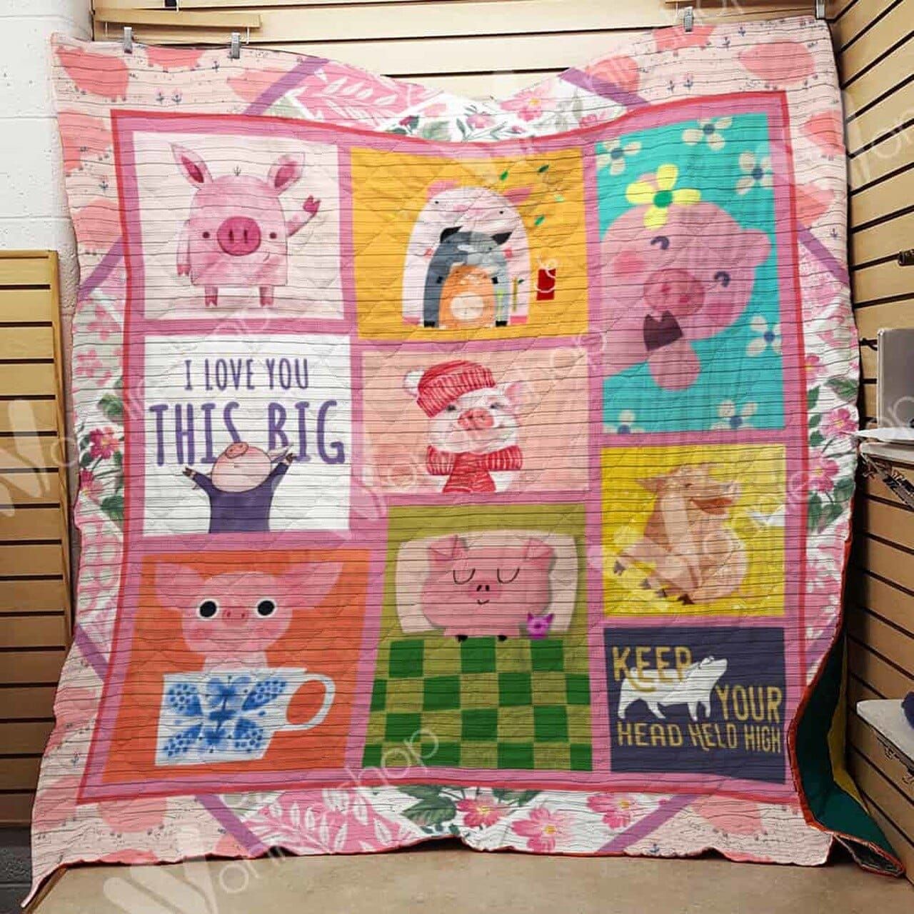 Mp1311 Pig I Love You This Big Quilt Dhc16123988Dd