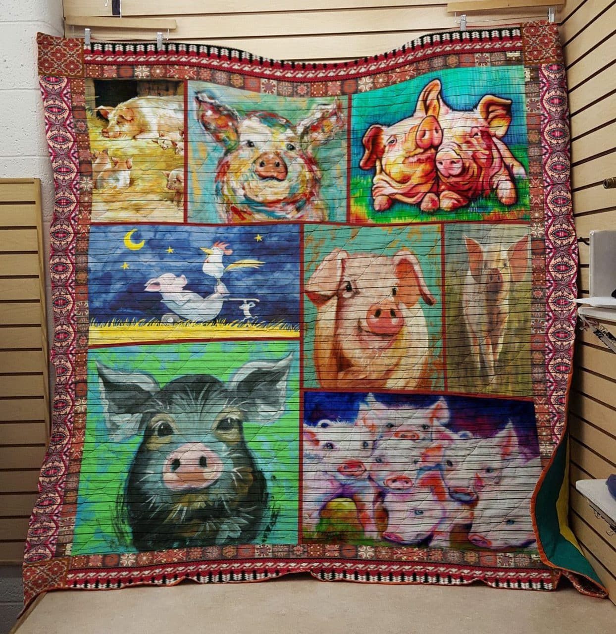 Mp1311 Pig The Story Of Pigs Quilt Dhc16123990Dd