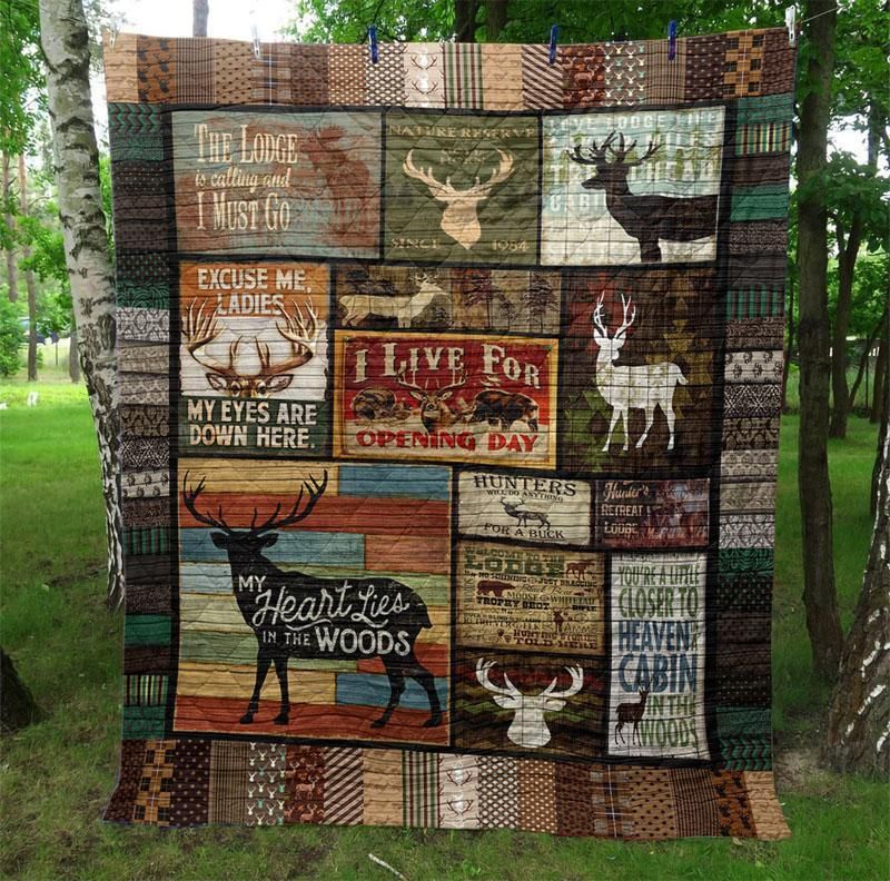 Mp1406 Deer Hunting Live For Opening Day Quilt Dhc16123946Dd