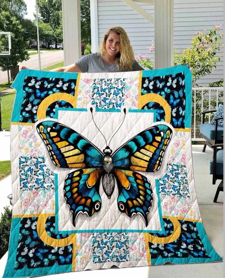 Mp1409 Butterfly Sunshine Blue Love Quilt Dhc16123337Dd