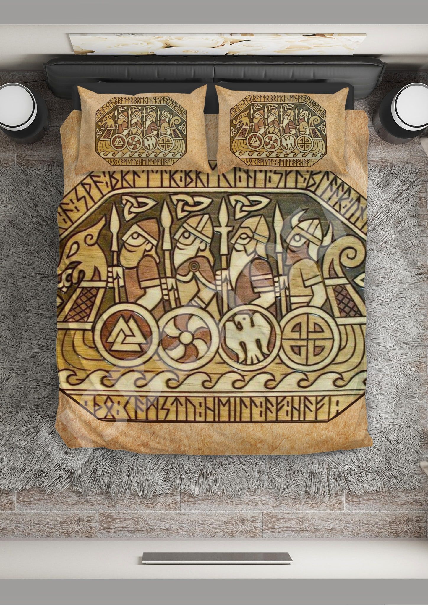 Norse On The Same Ship Bedding Set