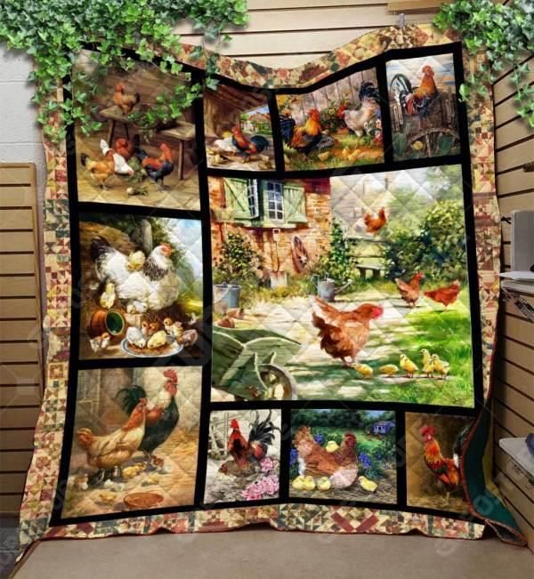 Mp1608 Chicken Lovely Family Quilt Dhc16124897Dd