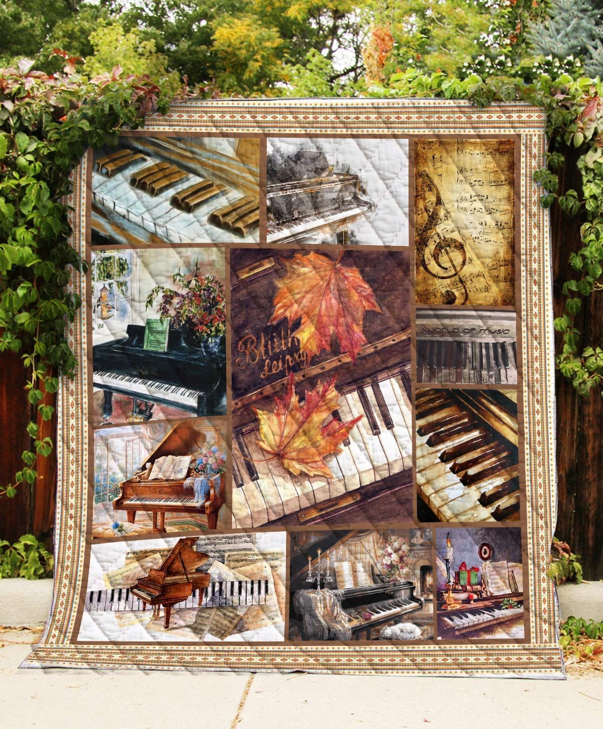 Mp1609 Piano Autumn Music Quilt Dhc16123275Dd