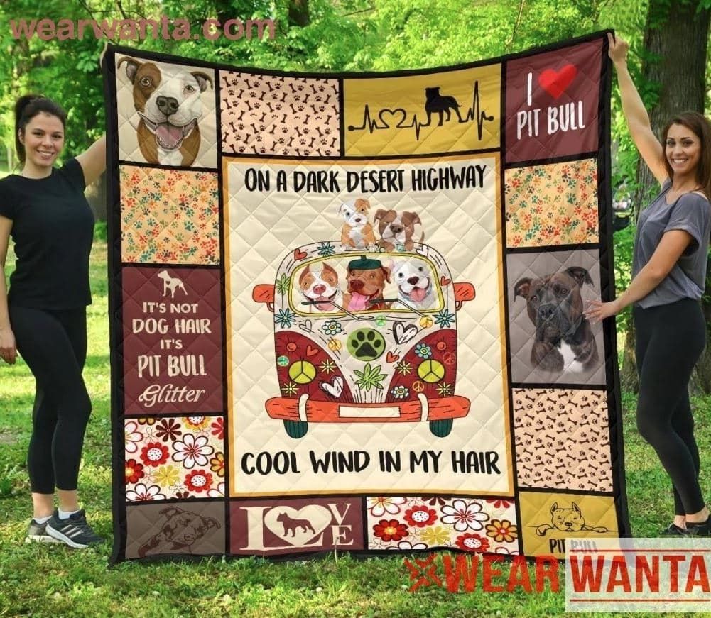 Mp1611 Pitbull Pitbull Hippie Car Quilt Dhc16123840Dd