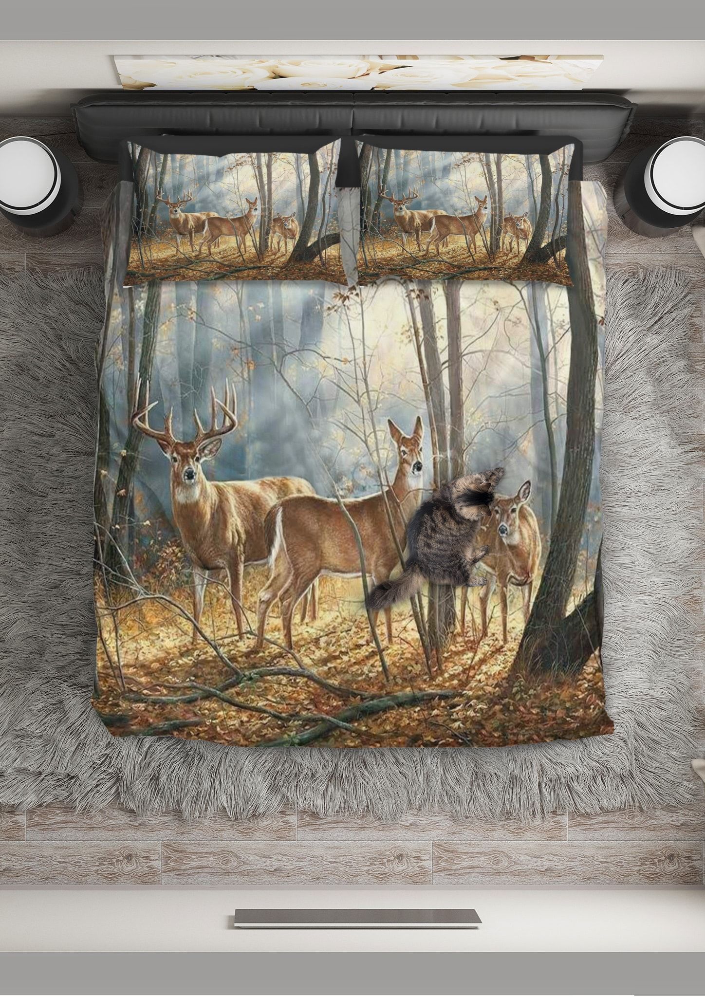 Deer Walking In The Heaven Bedding Set
