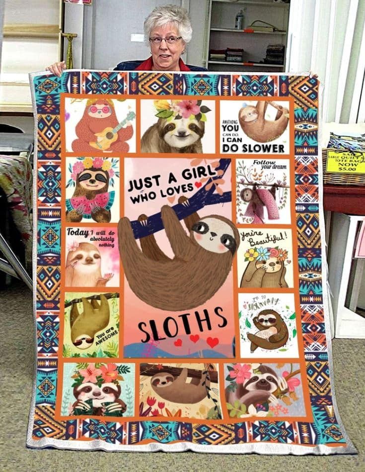 Mp1908 Sloth I Do Nothing Today Quilt Dhc16124893Dd