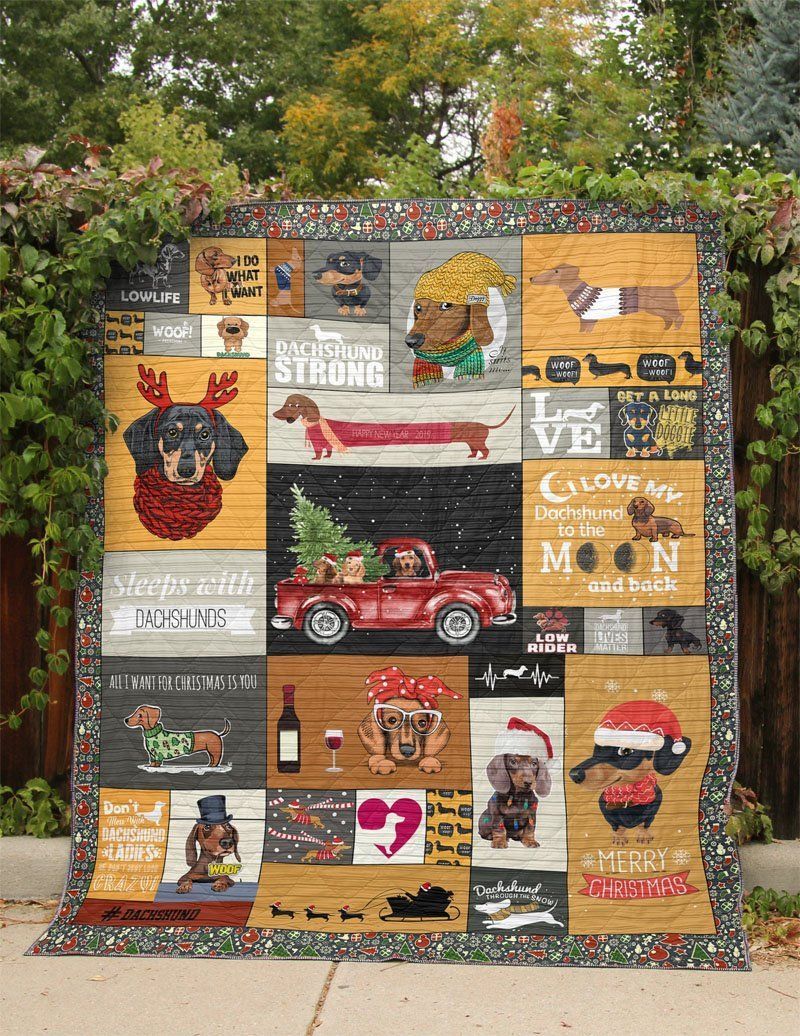 Mp1911 Dachshund I Love My Dachshund Quilt Dhc16123751Dd