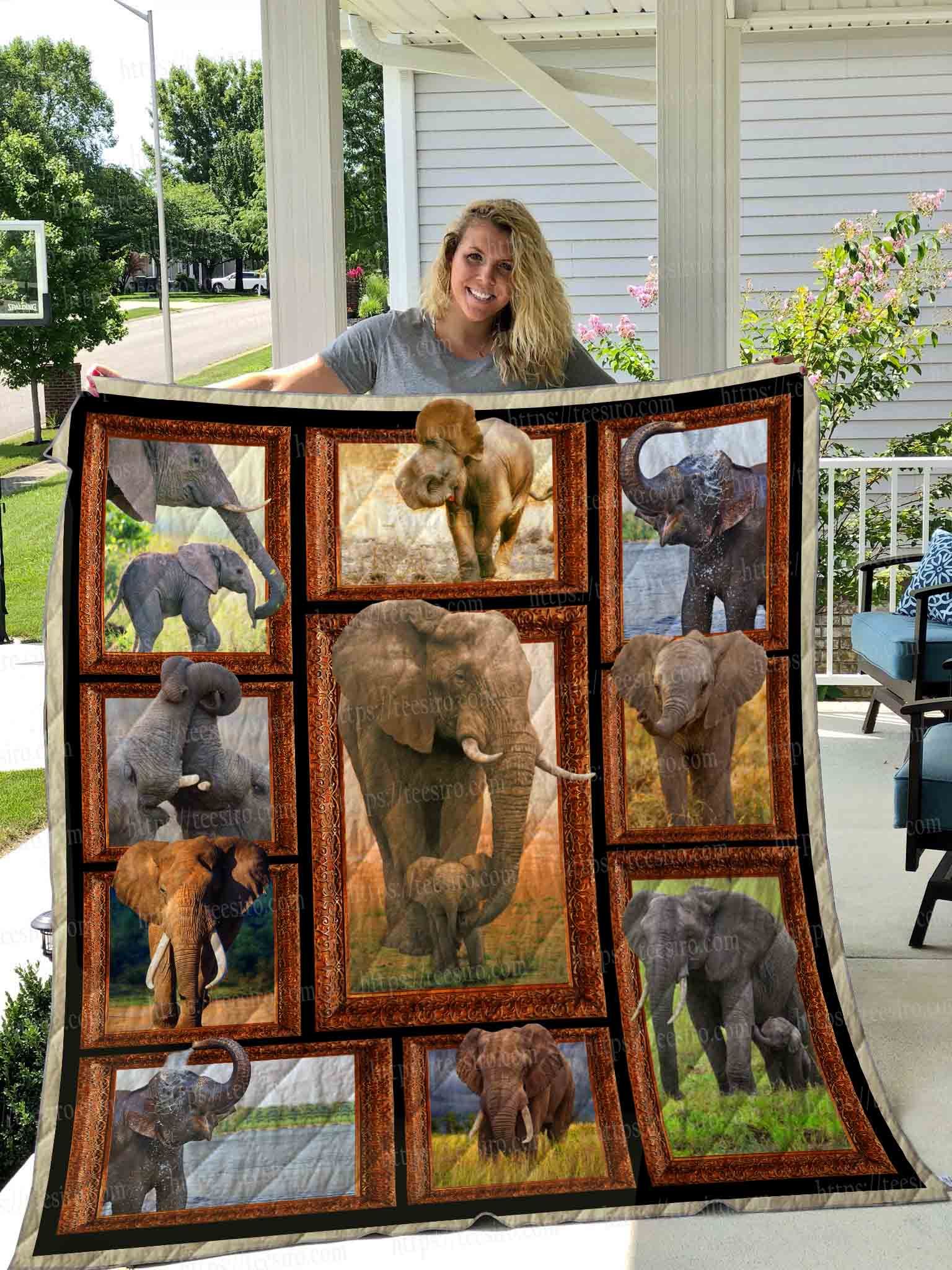 Mp2008 Elephant Wild Life Quilt Dhc16123450Dd