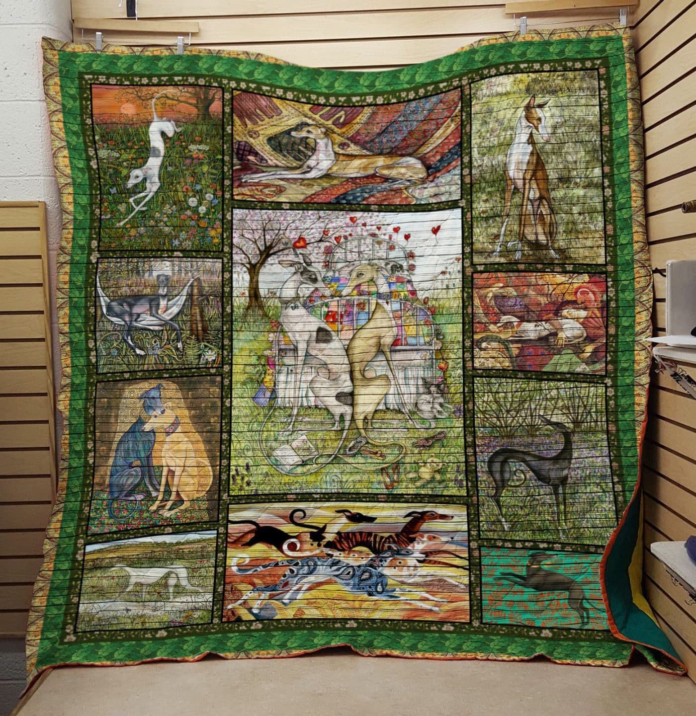 Mp2108 Greyhound Hunting Together Quilt Dhc16124413Dd