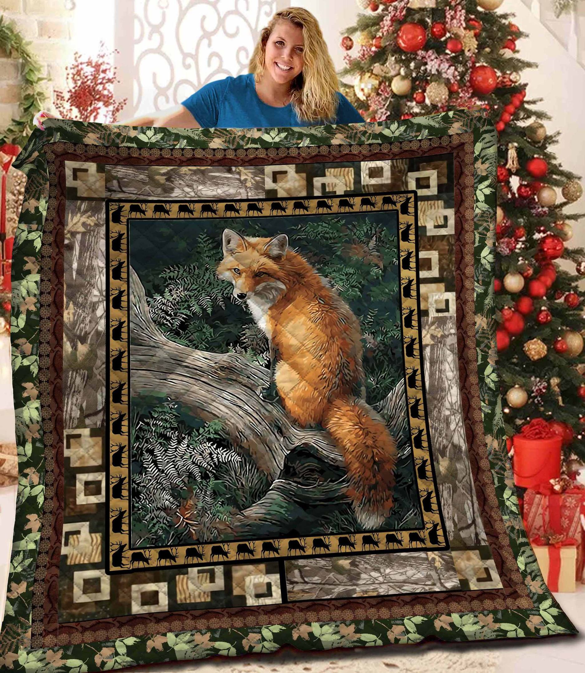 Mp211 Fox Fox On Tree Quilt Dhc16123631Dd