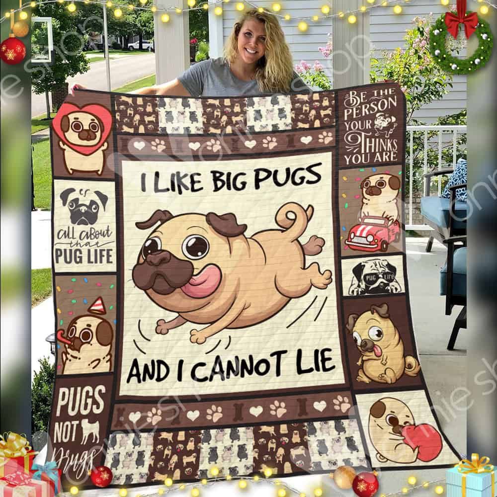 Mp2110 Pug I Like Big Pug Quilt Dhc16124431Dd