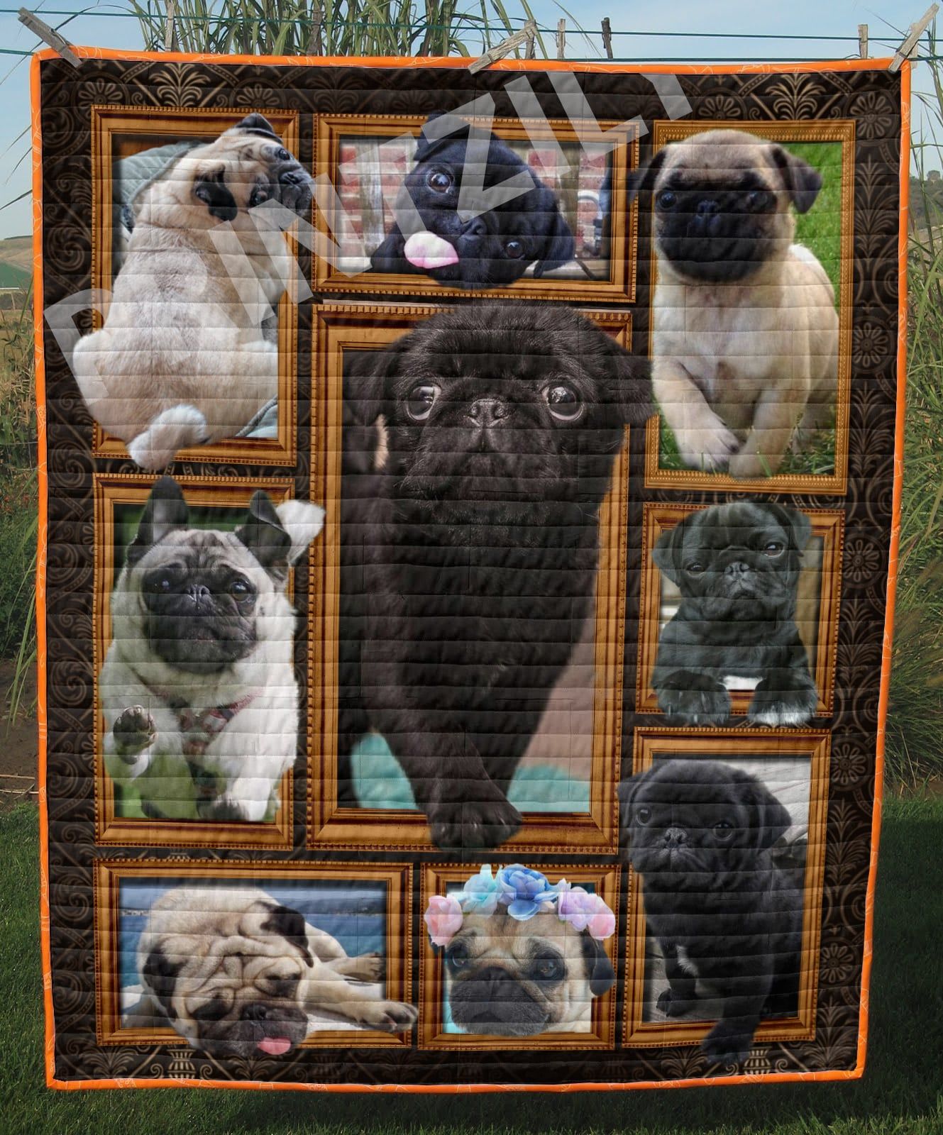 Mp2208 Pug Hug The Pug Quilt Dhc16124890Dd