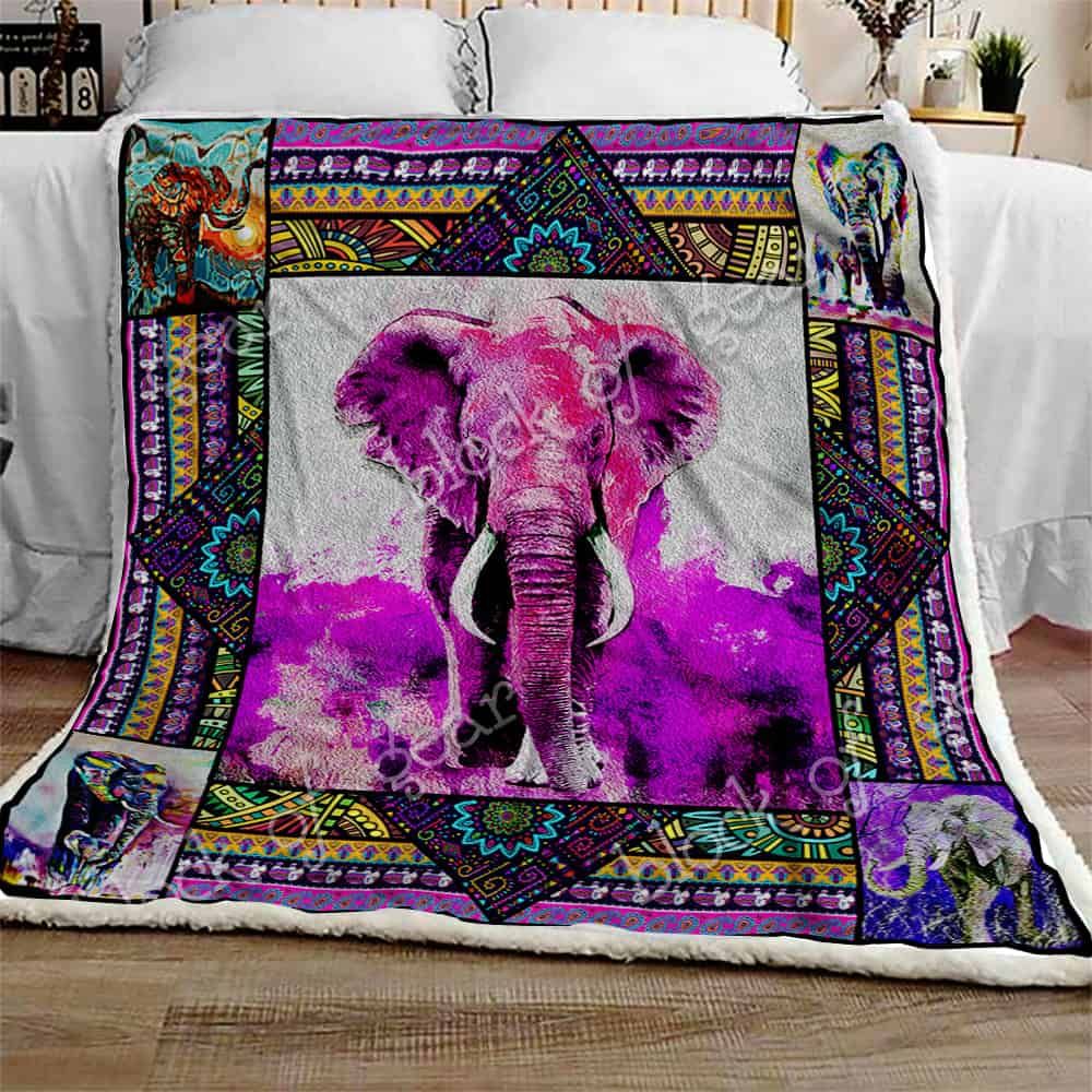 Mp2211 Elephant Purple Elephant Love Quilt Dhc16123596Dd