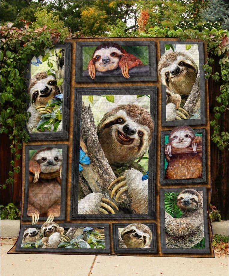 Mp2211 Sloth Funny Sloth Smiling Quilt Dhc16123601Dd