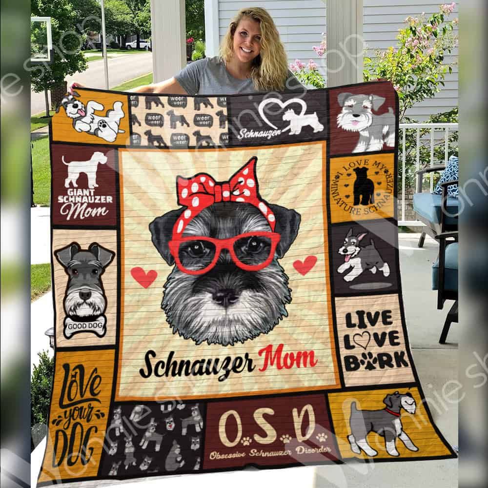 Mp2310 Miniature Schnauzer Love My Dog Quilt Dhc16124401Dd